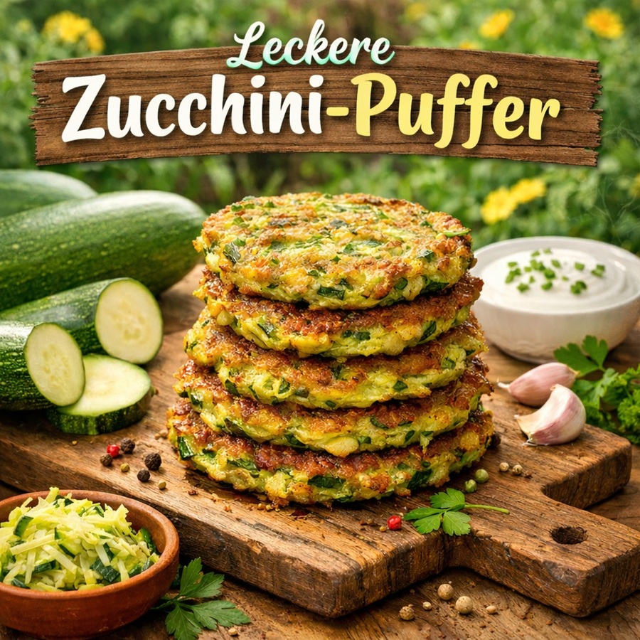 Knusprige Zucchini-Puffer aus frischen Zucchini