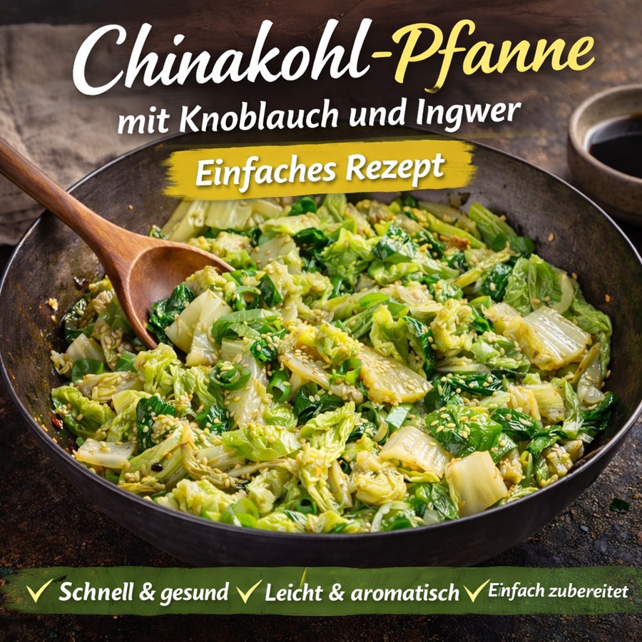Chinakohl-Pfanne- Einfaches Rezept mit Knoblauch