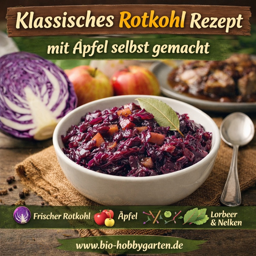 Rotkohl Rezept- Klassischer Rotkohl mit Apfel selbst gemacht